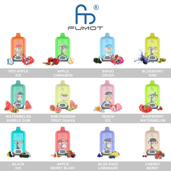 Fumot Digital Box 12000 Züge – Einweg E-Zigarette mit LED-Display & Mesh Coil